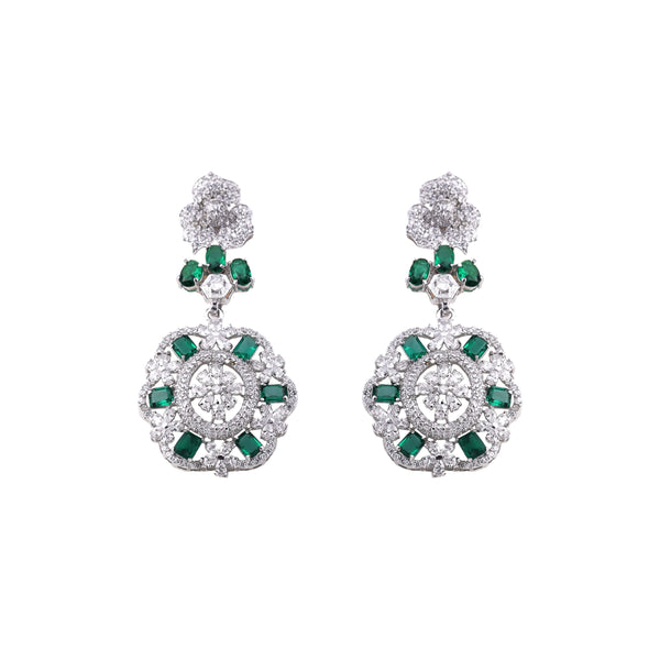 EMERALD CLUSTER EARRINGS