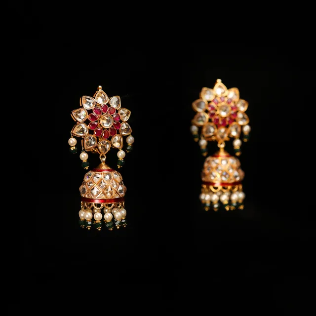 Sitara Jhumkas by Jewels by RF, view 6