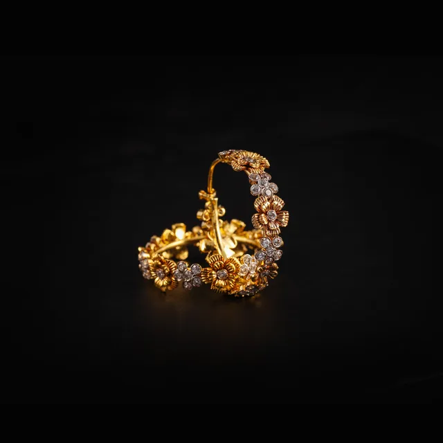 Flower Hoops by Jewels by RF, view 3