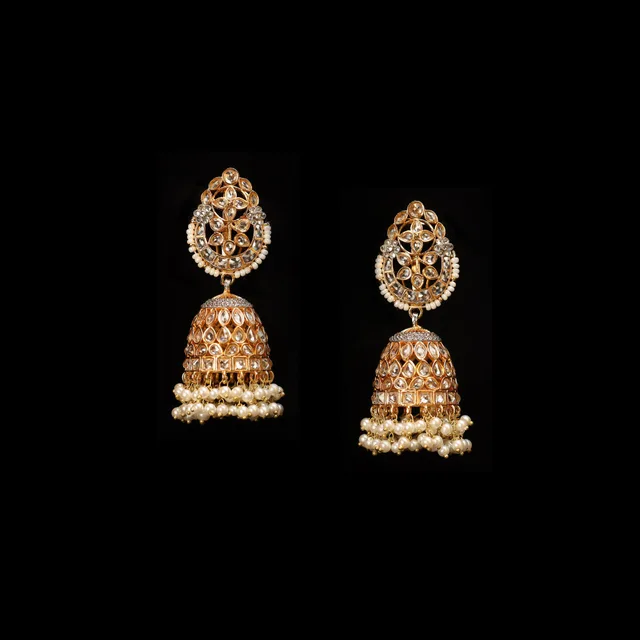 Kaiserya Jhumkas by Jewels by RF, view 3