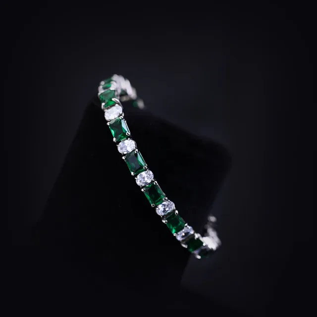 Emerald Tennis Bracelet by Jewels by RF