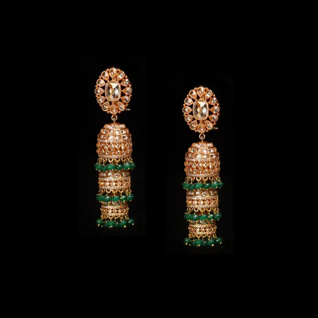 Jaipur Jhumkas by Jewels by RF, view 4