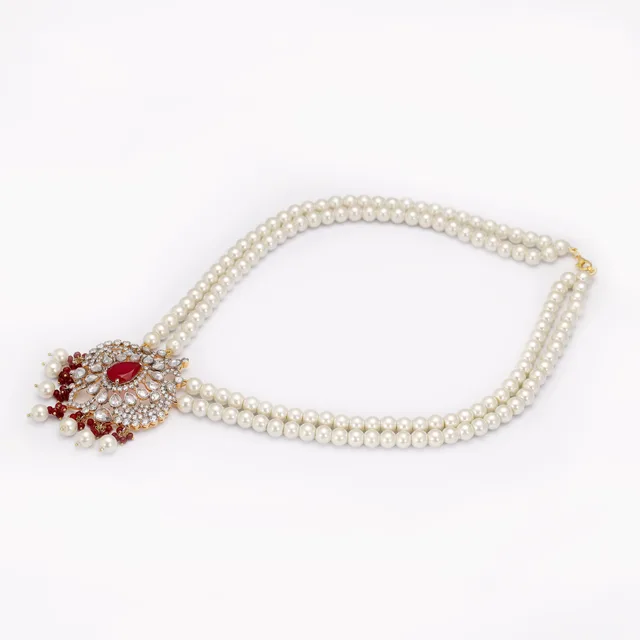 Raj Polki Ruby Pendant by Jewels by RF, view 3