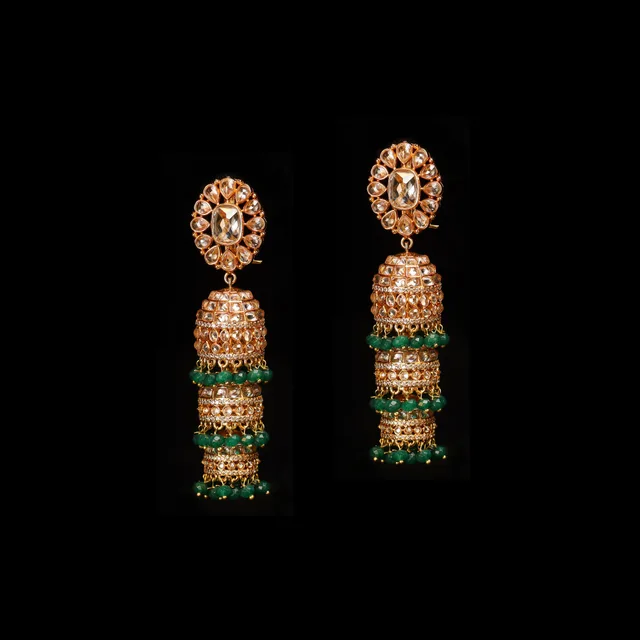 Jaipur Jhumkas by Jewels by RF, view 3