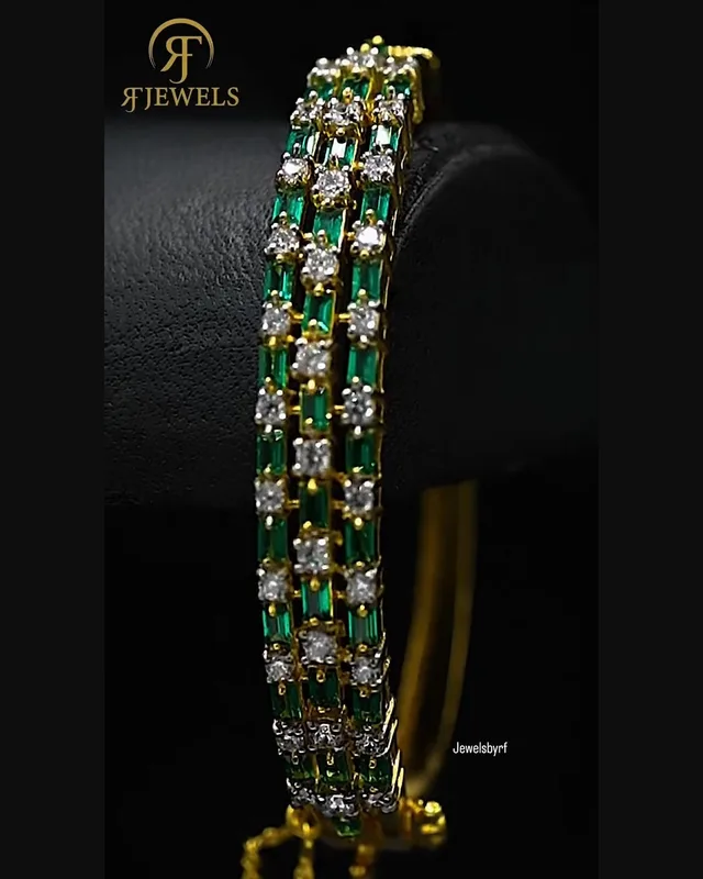 Ema Emerald Bangle by RF Jewels, view 2