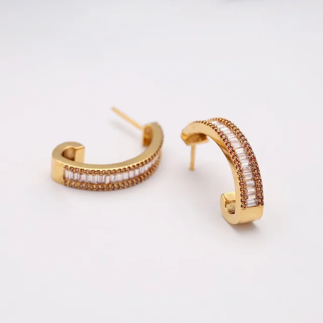 Rosegold Half Hoops by Jewels by RF, view 5