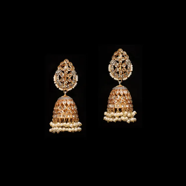 Kaiserya Jhumkas by Jewels by RF, view 2
