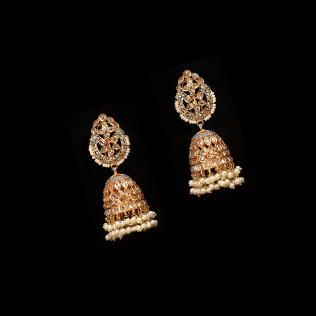 Kaiserya Jhumkas by Jewels by RF, view 4