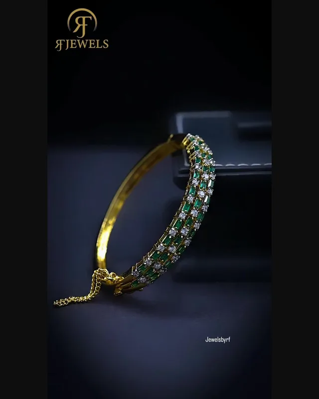 Ema Emerald Bangle by RF Jewels, view 3